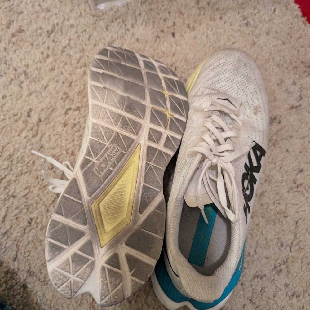 Hoka White and Blue Running Shoes - Picture 3 of 3